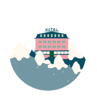 BiscuitsAgathe snow hotel biscuit wintertime Sticker