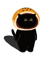 hiddenwu cat blackcat woomi hiddenwu Sticker