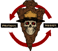 resist national park Sticker by Claire Hummel