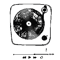 Record Player Art Sticker