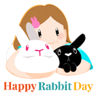 Bunny Love Sticker by rabbitomart