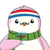 Well Done Cheers Sticker by Pudgy Penguins