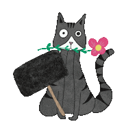 Katstone-art new thank you new post post Sticker