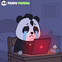 Sad Panda GIF by Pandu Pandas