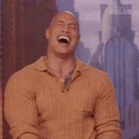 The Rock Laughing
