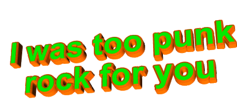 punk rock orange Sticker by AnimatedText
