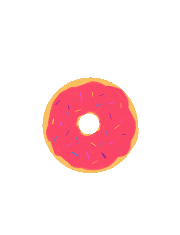 jmwart food pink yummy donut Sticker