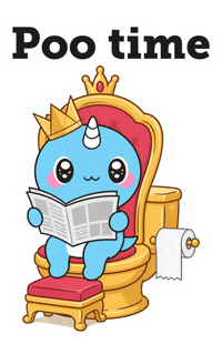 Poop Toilet Sticker by Naru Naru