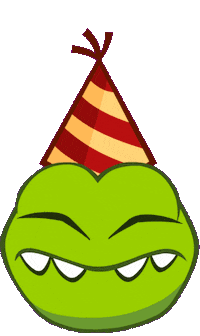 Shocked Happy Birthday Sticker by Om Nom