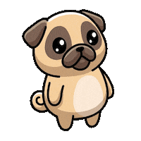 Dog Hello Sticker by Pugs
