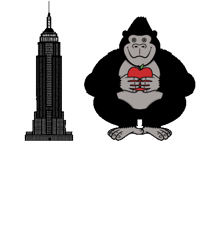 New York Apple Sticker by Piccoliny