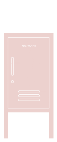 Blush Locker Sticker by mustard made
