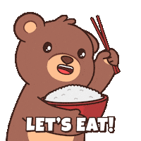 Hungry Teddy Bear Sticker by BEARISH