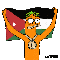 Gold Medal Flag Sticker by shremps