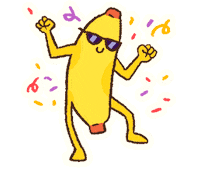 Cool Banana Dancing Sticker by Polygonal Mind