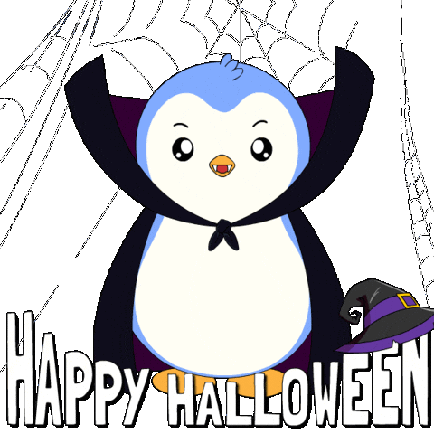 Trick Or Treat Halloween Sticker by Pudgy Penguins