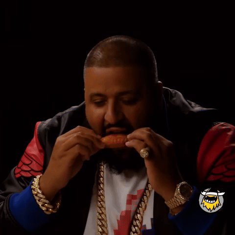DJ Khaled eats wings