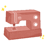 paolasorailustra maquinadecoser neonaga Sticker