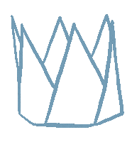 origamiest queen crown king paper Sticker