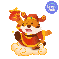 Chinese New Year Tiger Sticker by Lingoace Indonesia