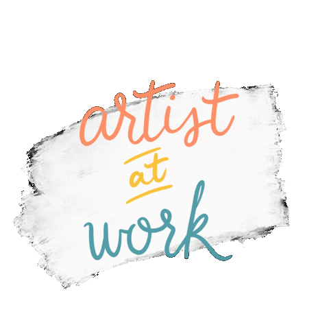 elanacamillecreates artist artist at work freelance life elanacamille Sticker
