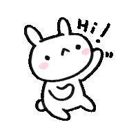 Bunny Hello Sticker by vobot