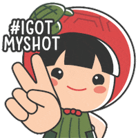 Singapore Vaccine Sticker by Ang Ku Kueh Girl and Friends