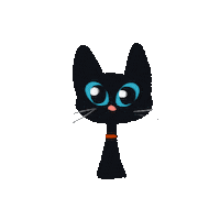 emiart cat black kitty pets Sticker