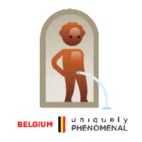 Manneken-Pis Belgium Sticker by Belphenomenal