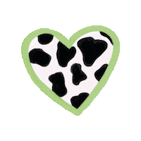 Heart Cow Sticker by Ateljé