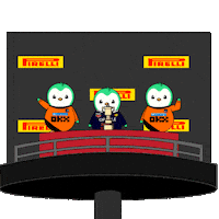 Penguin F1 Sticker by Abster