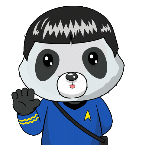 Star Trek Hello Sticker by PandaPals