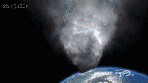 earth asteroid GIF