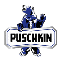 Puschkin dance party bear bar Sticker