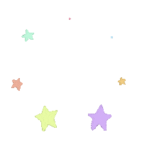 carocarohu cute rainbow space stars Sticker