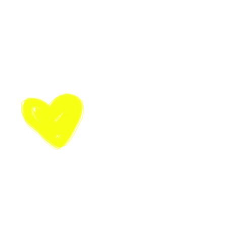 Yellow Line Love Sticker