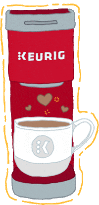 heart love Sticker by Keurig