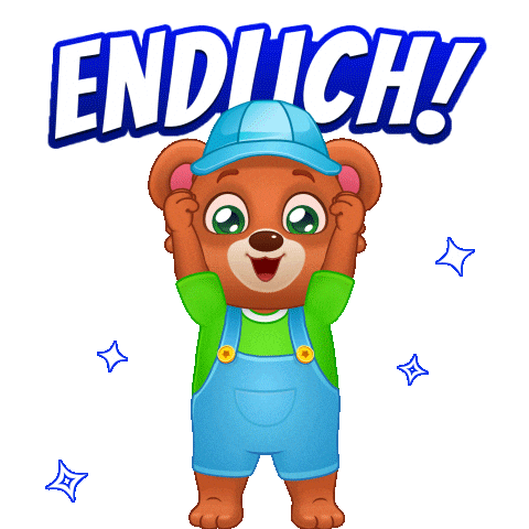 Finally Thank You German Sticker by Lucas and Friends by RV AppStudios