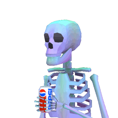 3D Skeleton Sticker by jjjjjohn
