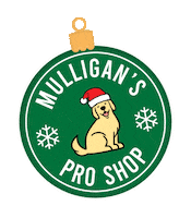 mulligansproshop golden retriever ornament christmas ornament mulligan Sticker