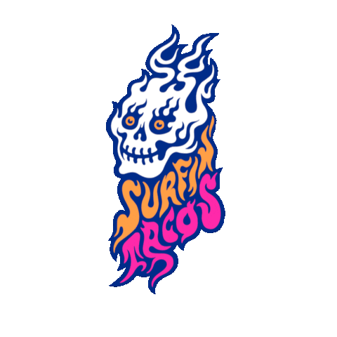 surfintacos mexico surf tacos mexican Sticker