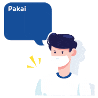 Corona Masker Sticker by PT Transportasi Jakarta