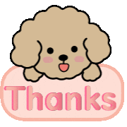 Thank Poodle Sticker