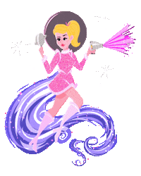 Makeminemagic pink space astronaut makeminemagic Sticker