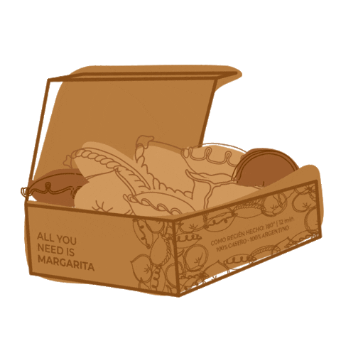 empanadasmargarita packaging caja empanadas empanadas argentinas Sticker