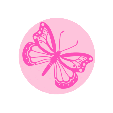 Pink Butterfly Sticker