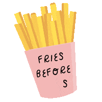 Fries Breakup Sticker