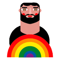 Proud Gay Sticker by Xoan Viqueira