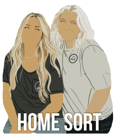 Homesort giphyupload home clean sisters Sticker