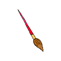 art pencil coloring schilderen kwast Sticker